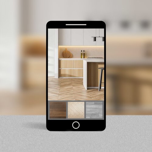 Product visualizer on smartphone from Northcraft Flooring & Design in Raytown, MO