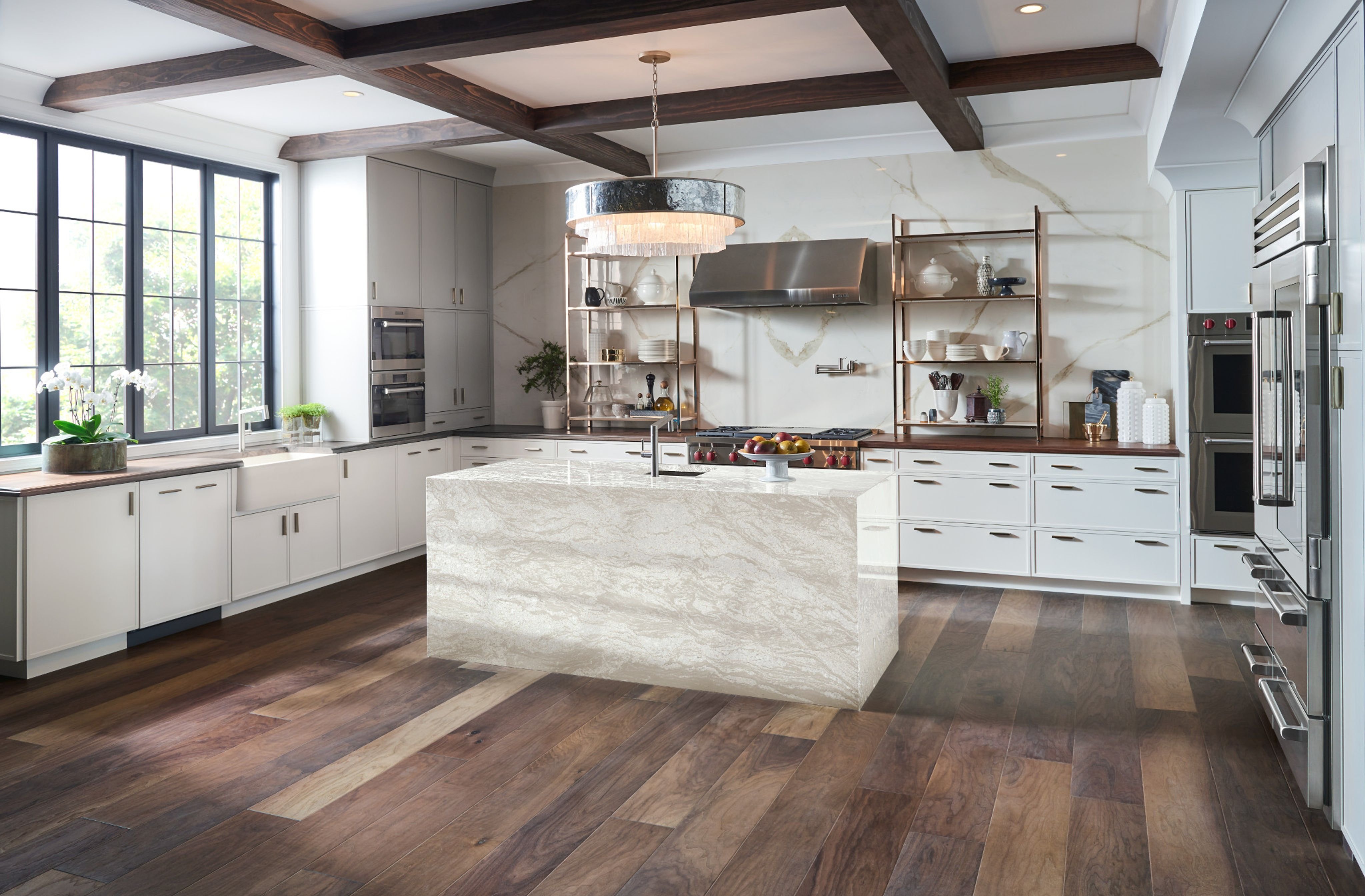 Kitchen with hardwood flooring from Northcraft Flooring & Design in Raytown, MO