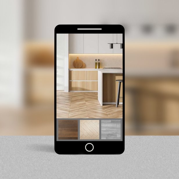 Product visualizer on smartphone from Northcraft Flooring & Design in Lee's Summit, MO